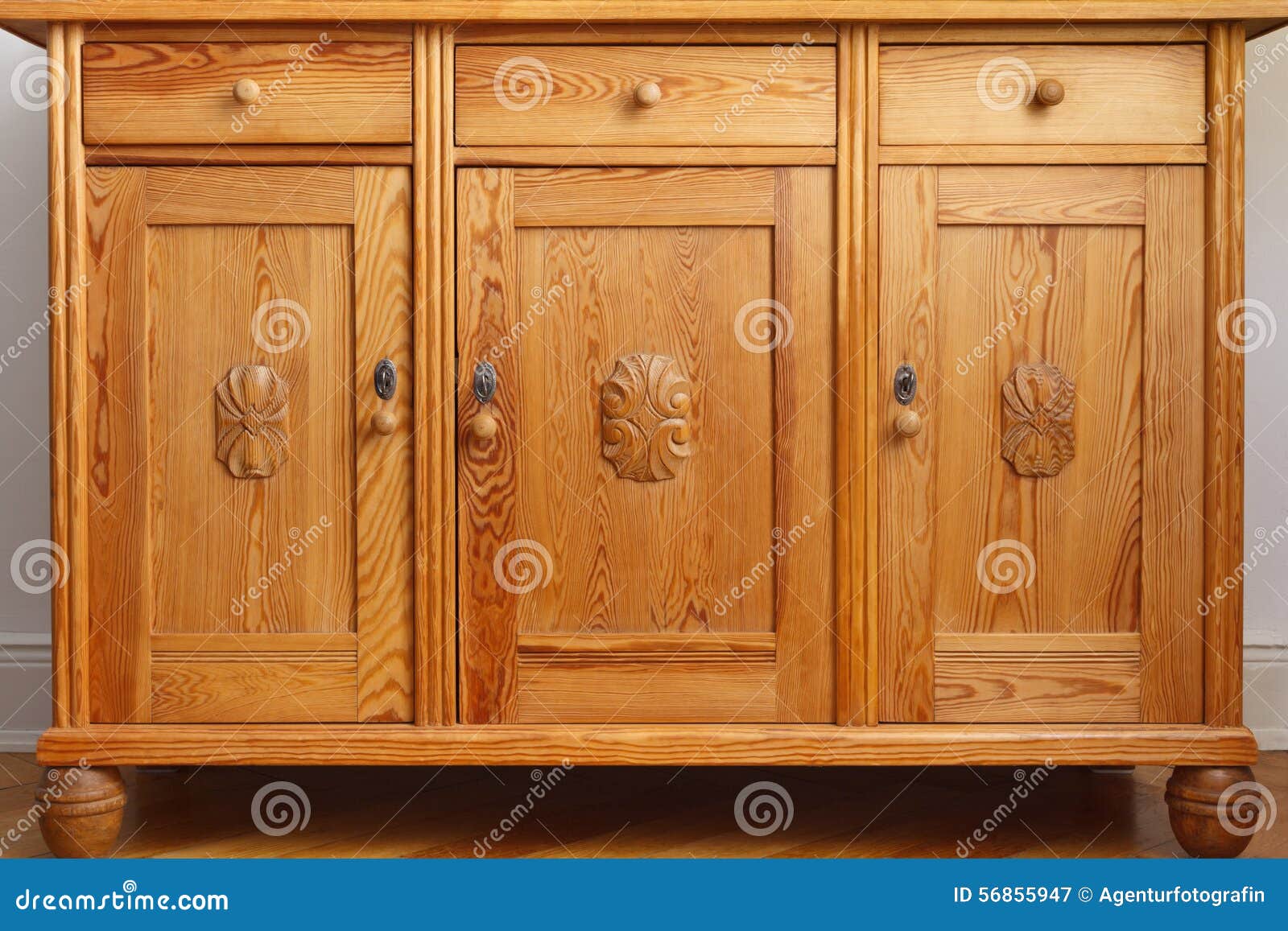 vintage sideboard cabinet drawers doors