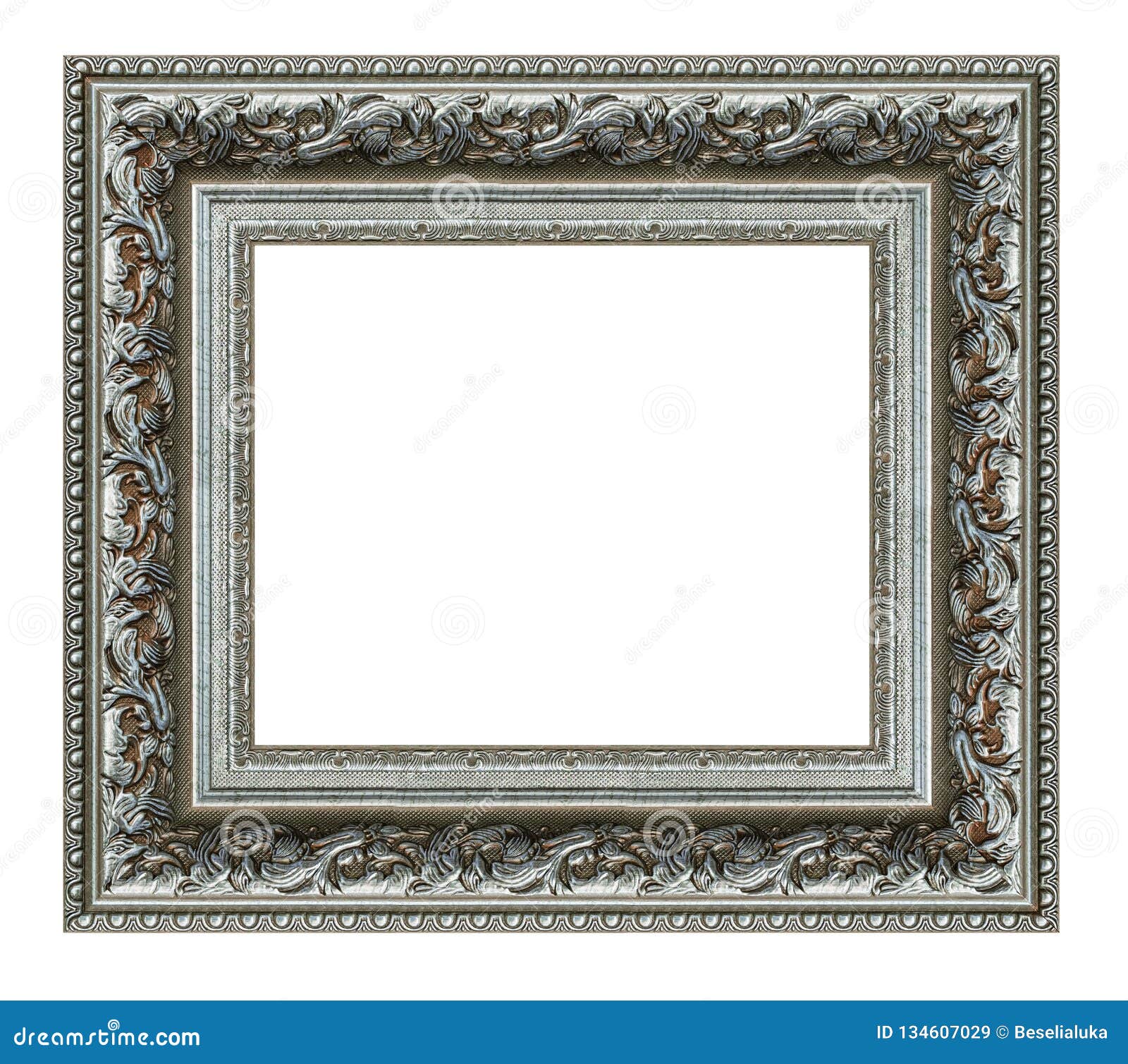 Vintage silver frame stock image. Image of classic, aged 134607029