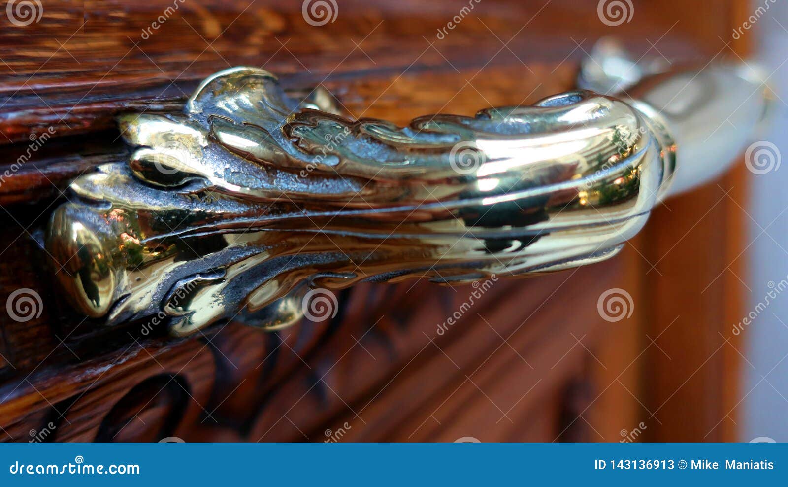 Vintage Silver Doors Handle Stock Image Image of cherry, country