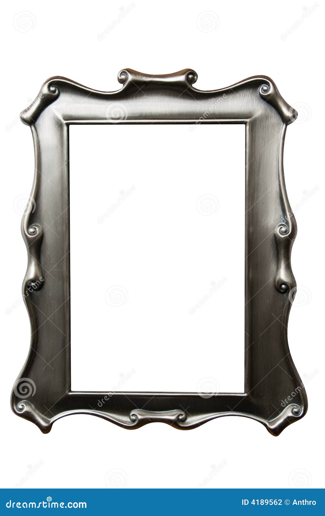 Vintage Silver Picture Frame with Clipping Path Stock Photo Image of