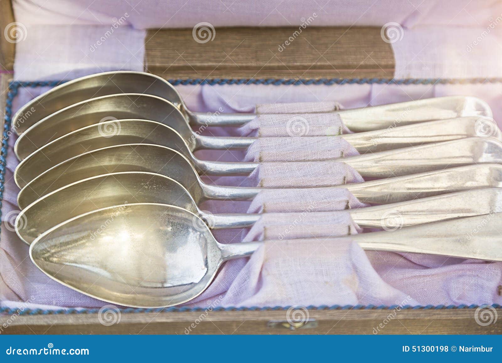 Vintage Silver Tea Spoon Set Stock Photo Image of collection, spoon