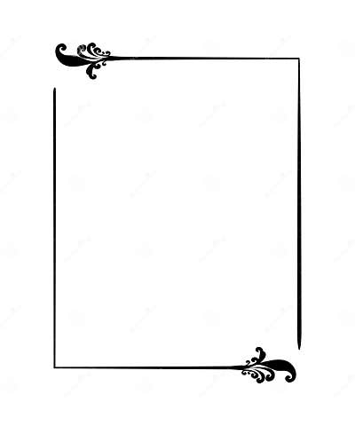 Vintage A4 Size Frame. Border Divider for Your Design Menu Website ...