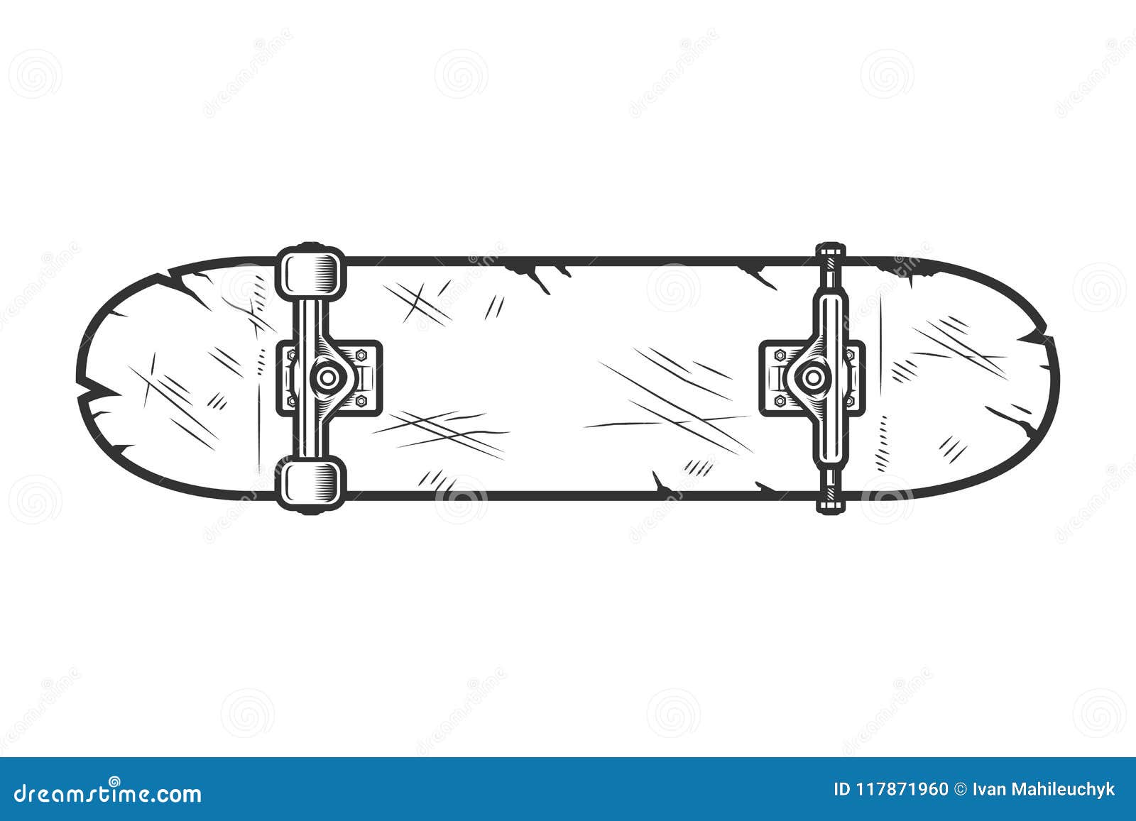 blank skateboard template for illustrator