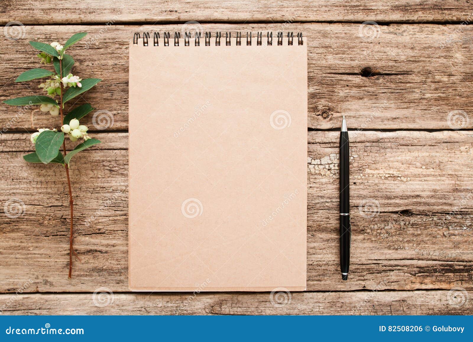 Download Vintage Sketchbook With Pen And Flower Mockup Stock Photo Image Of Message List 82508206