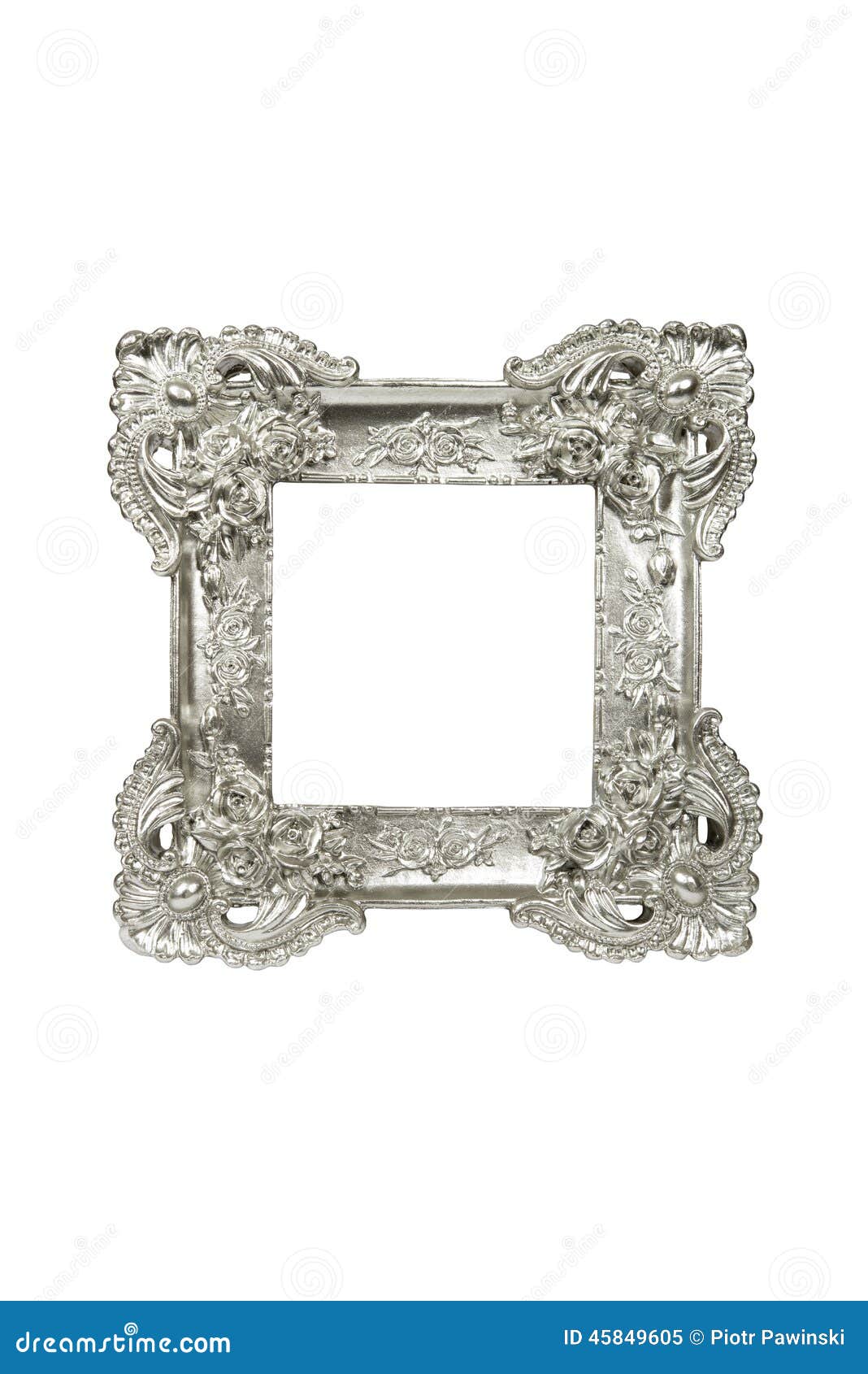Vintage Sliver Picture Frame Stock Image - Image of carve, decorate