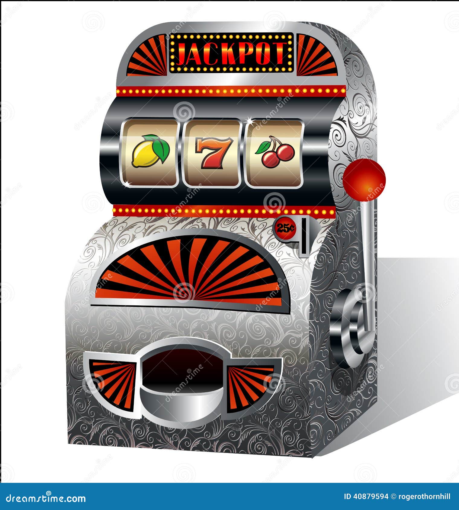 Vintage Slot Machine Stock Vector Illustration Of Tumblers