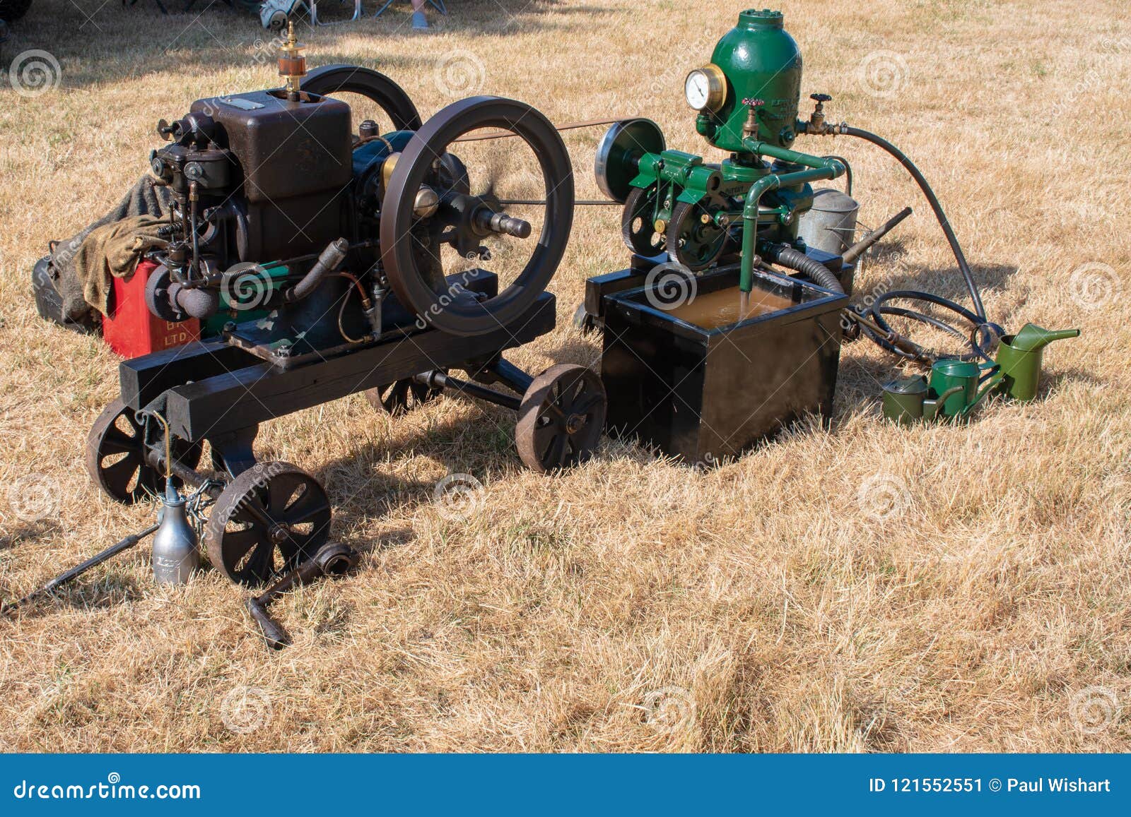 Vintage small steam engine stock image. Image of history 121552551