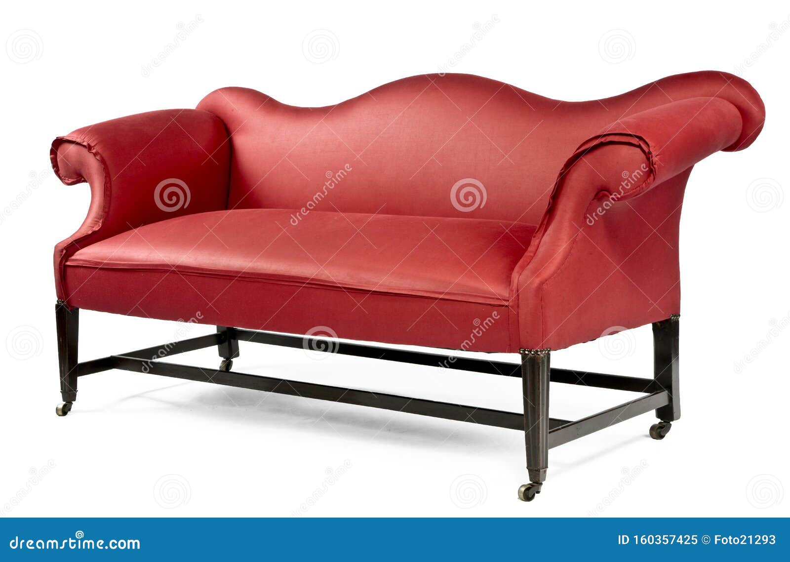 Vintage Sofa Couch Isolated on White Stock Image Image of living