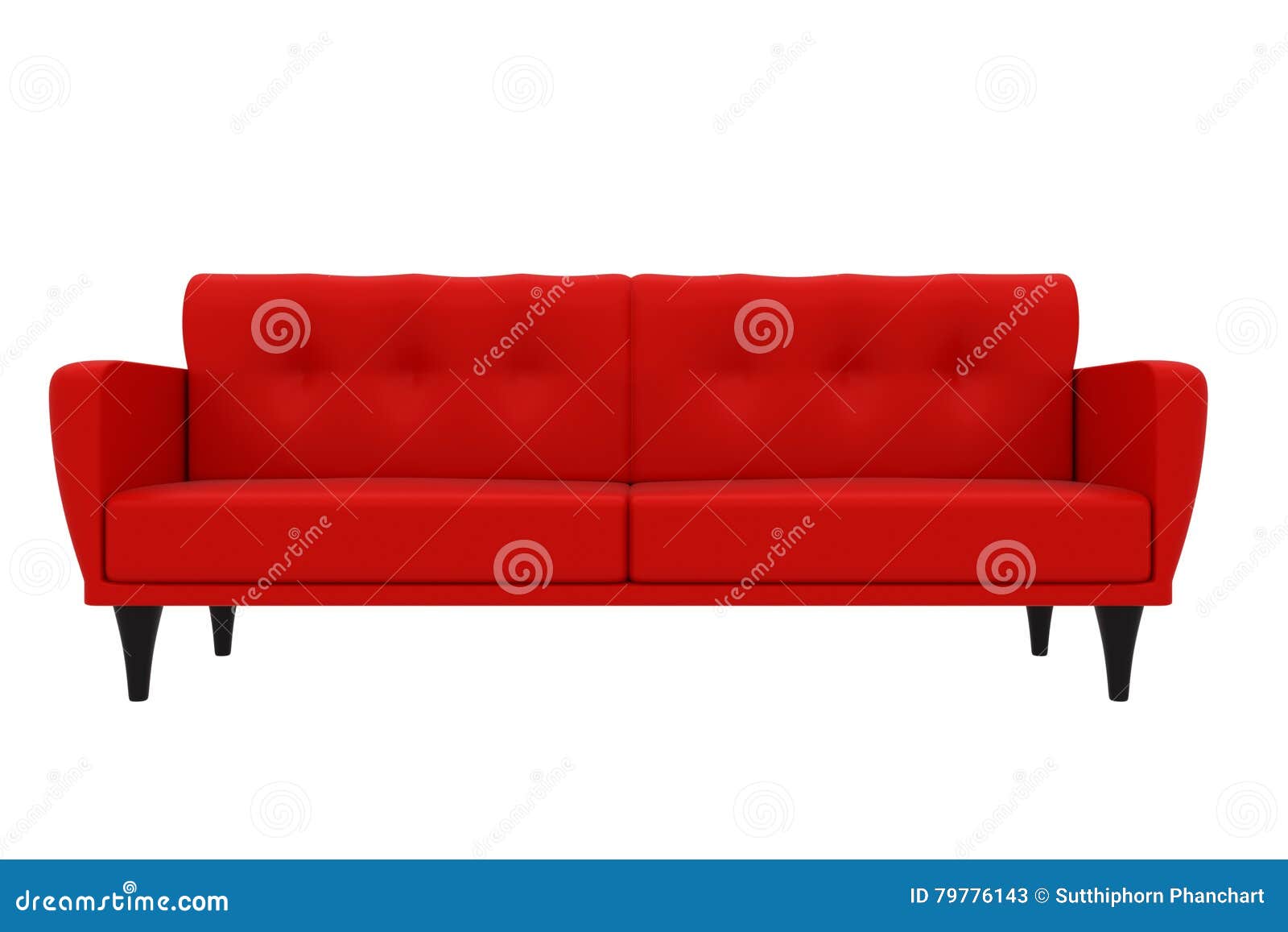 Vintage Sofa Interior 3D Model Stock Illustration Illustration Of