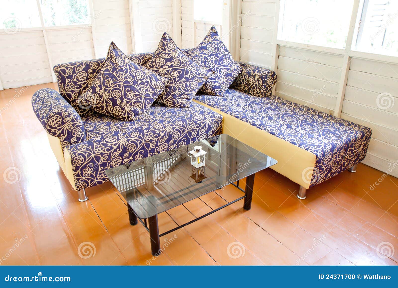 Vintage Sofa Set with Pillow Stock Photo Image of house, lamp 24371700
