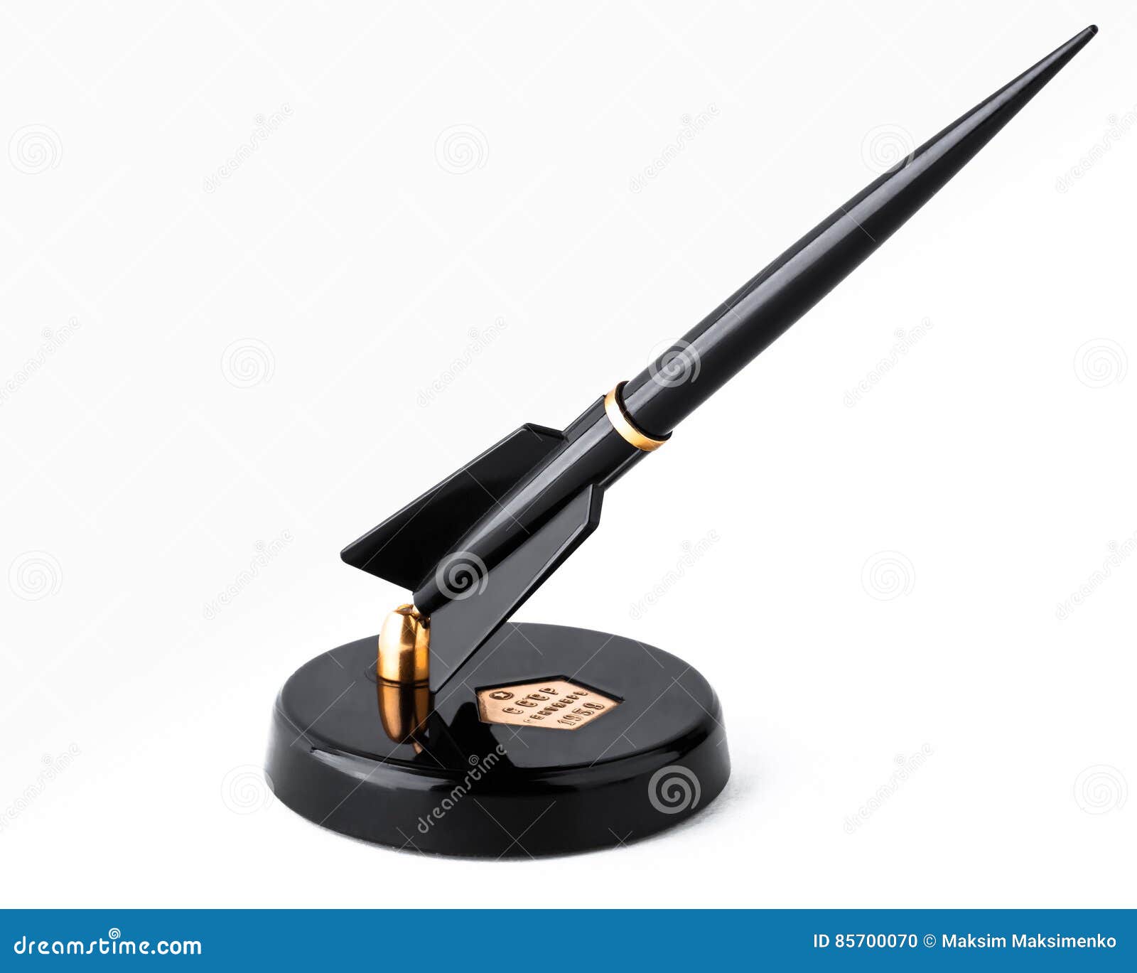 Vintage Soviet Fountain Pen on Stand Stock Photo Image of concepts