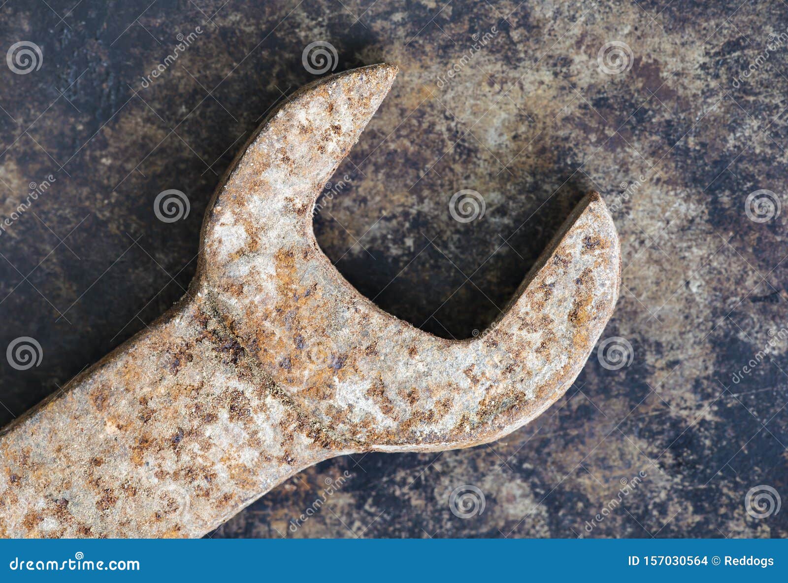 Vintage Spanner, Rusty Wrench Head Stock Photo Image of repair