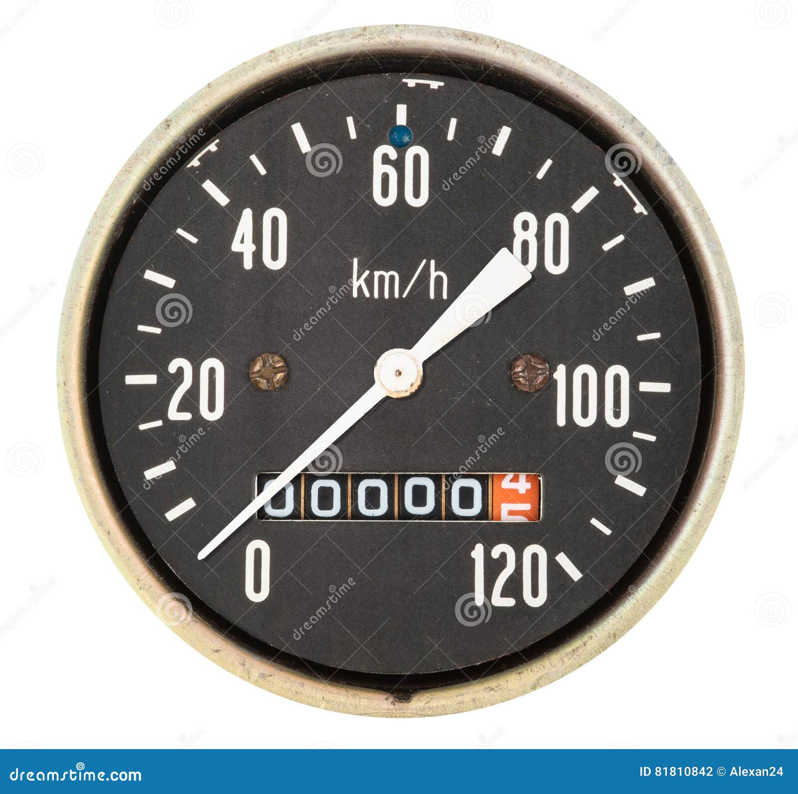 Vintage speedometer stock photo. Image of black, number 81810842