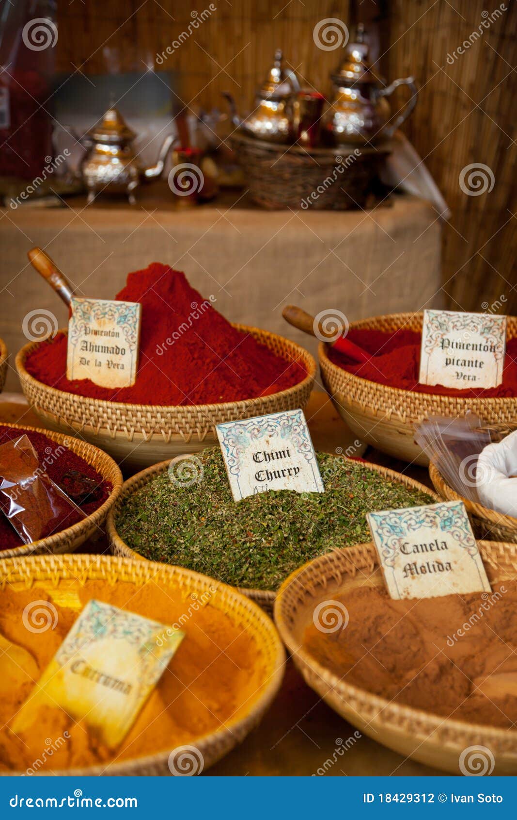 Vintage Spices Market in Spain Stock Photo Image of retro, exotic