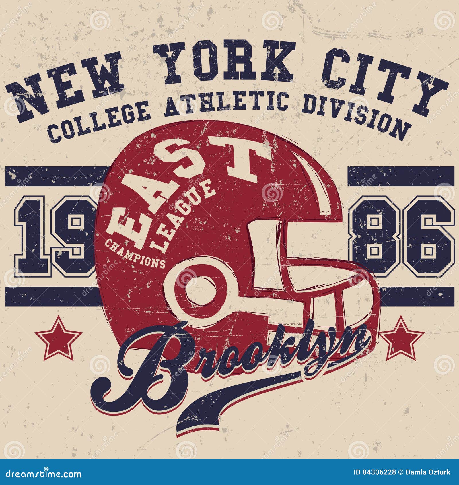 Vintage Sport Wear New York T-shirt Design, Athletics Typography Stock ...