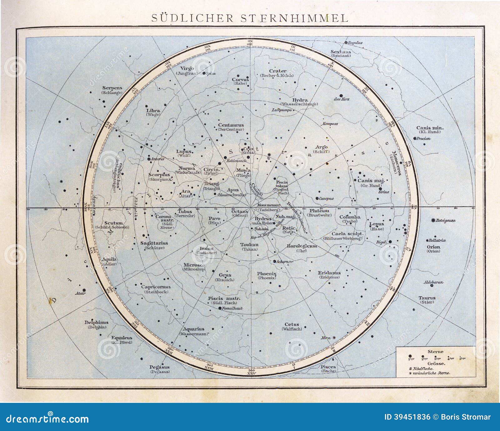 Southern Sky Star Chart