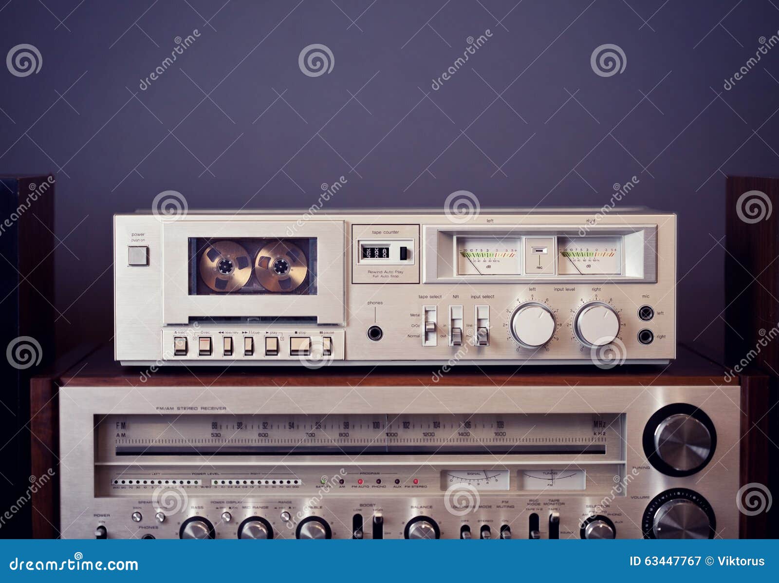 Vintage Stereo Cassette Tape Deck Player Recorder Stock Image Image