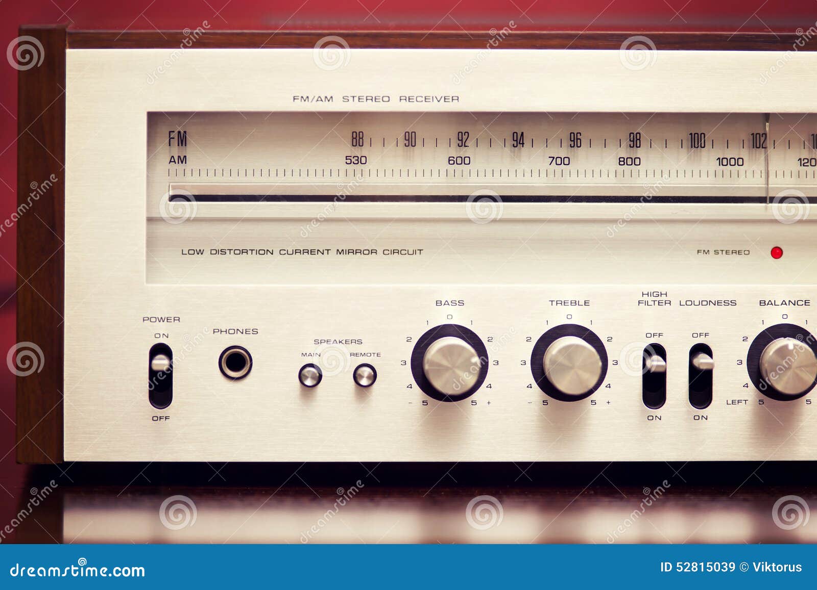 Vintage Stereo Radio Receiver Stock Image Image Of Audio