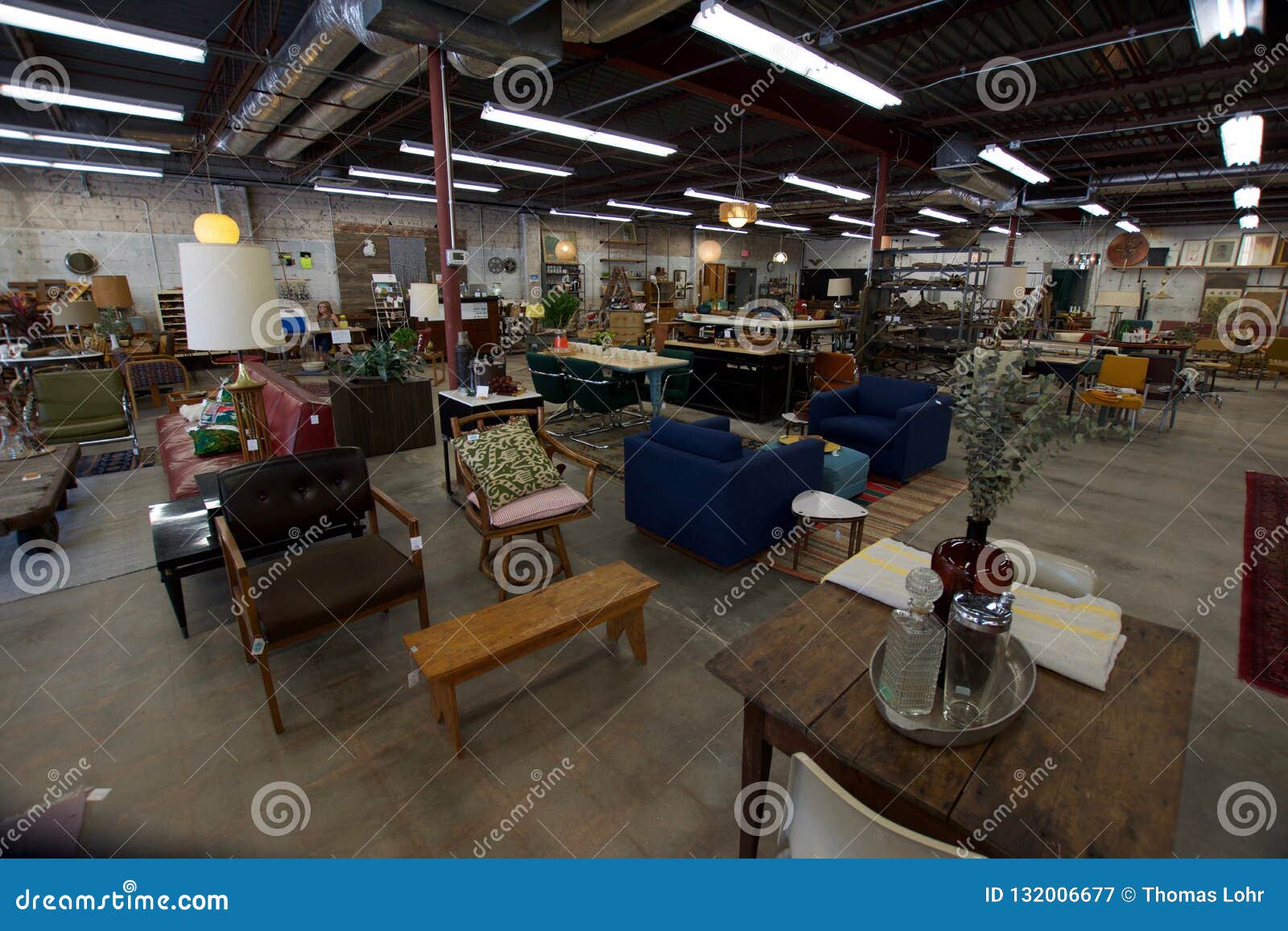 Vintage Store Specializing In Mid Century Modern Editorial