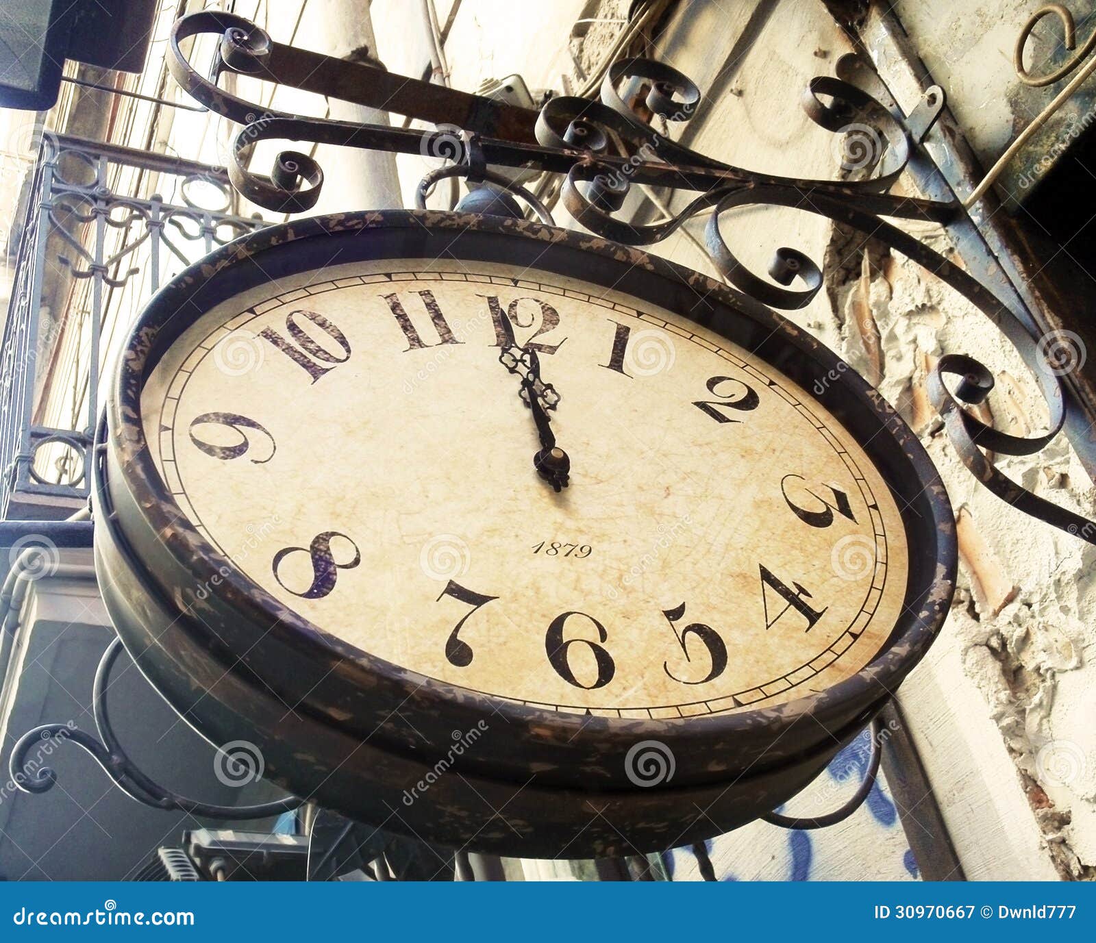 Vintage Street Clock Royalty Free Stock Photography Image 30970667