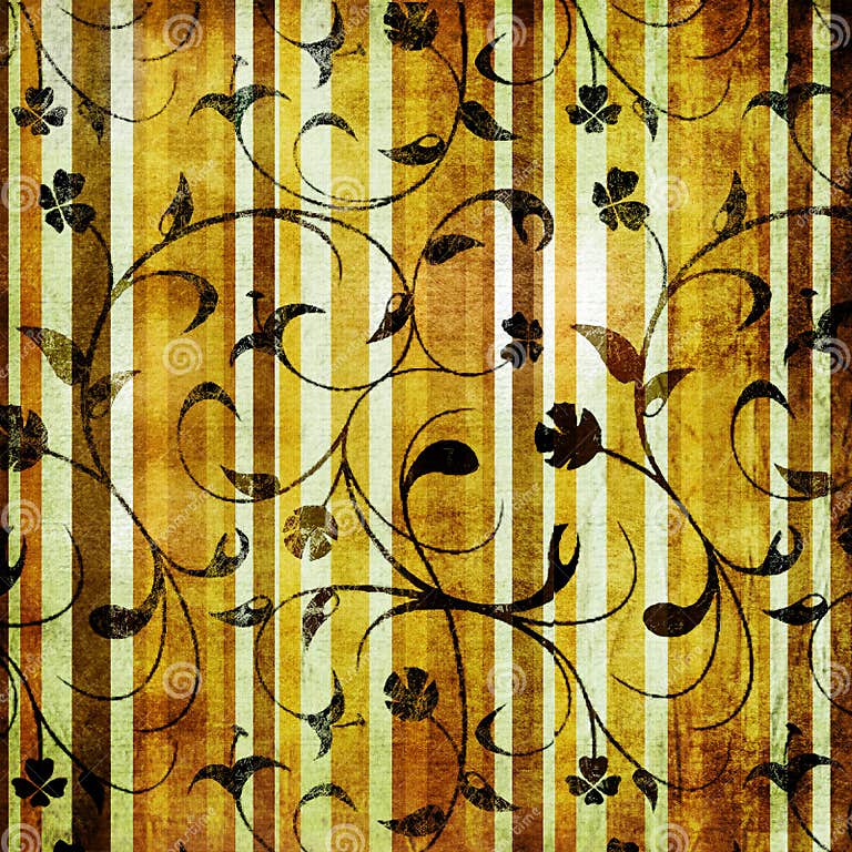 Vintage striped wallpaper stock illustration. Illustration of mess