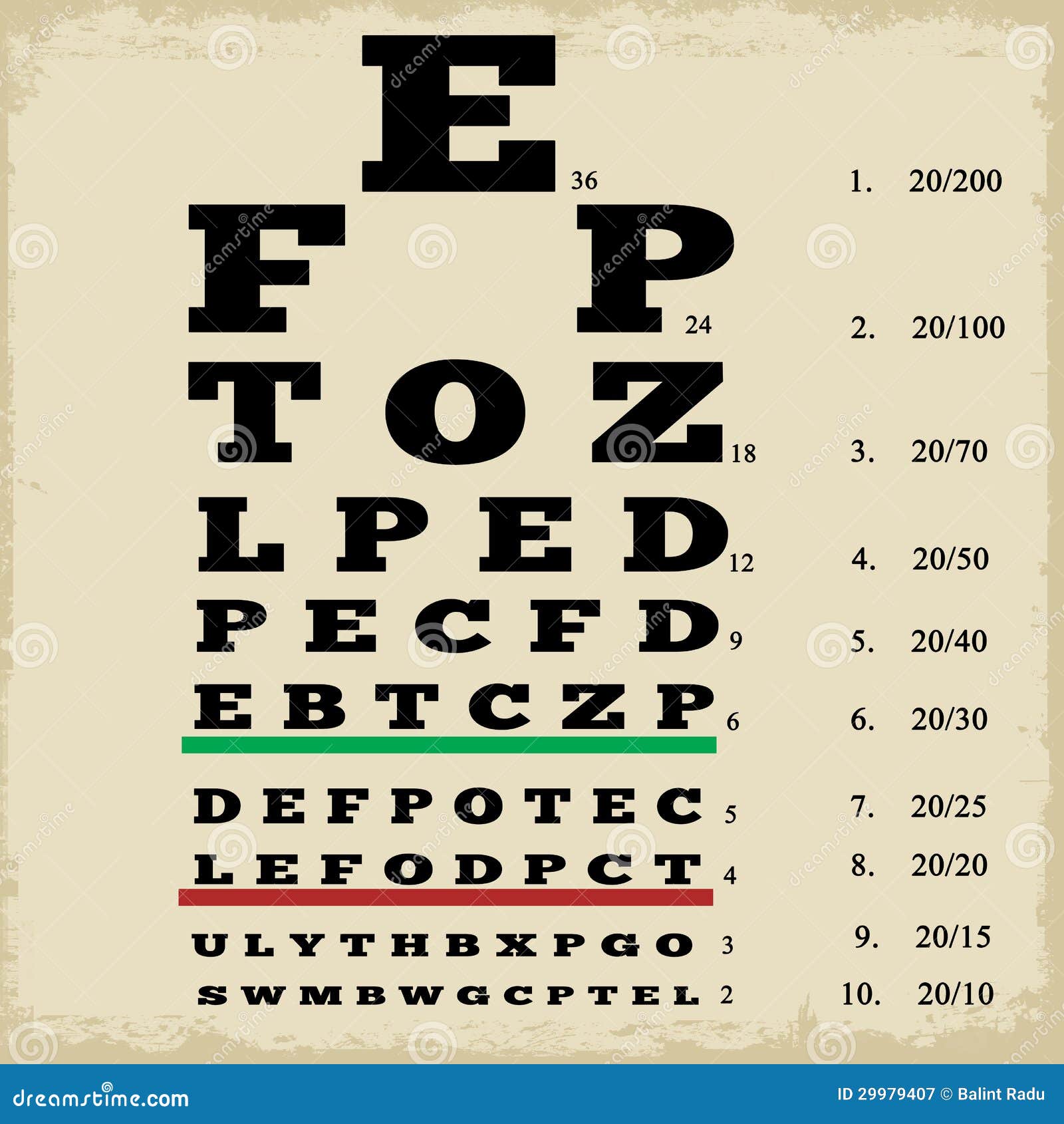 Vintage Eye Chart Light Box