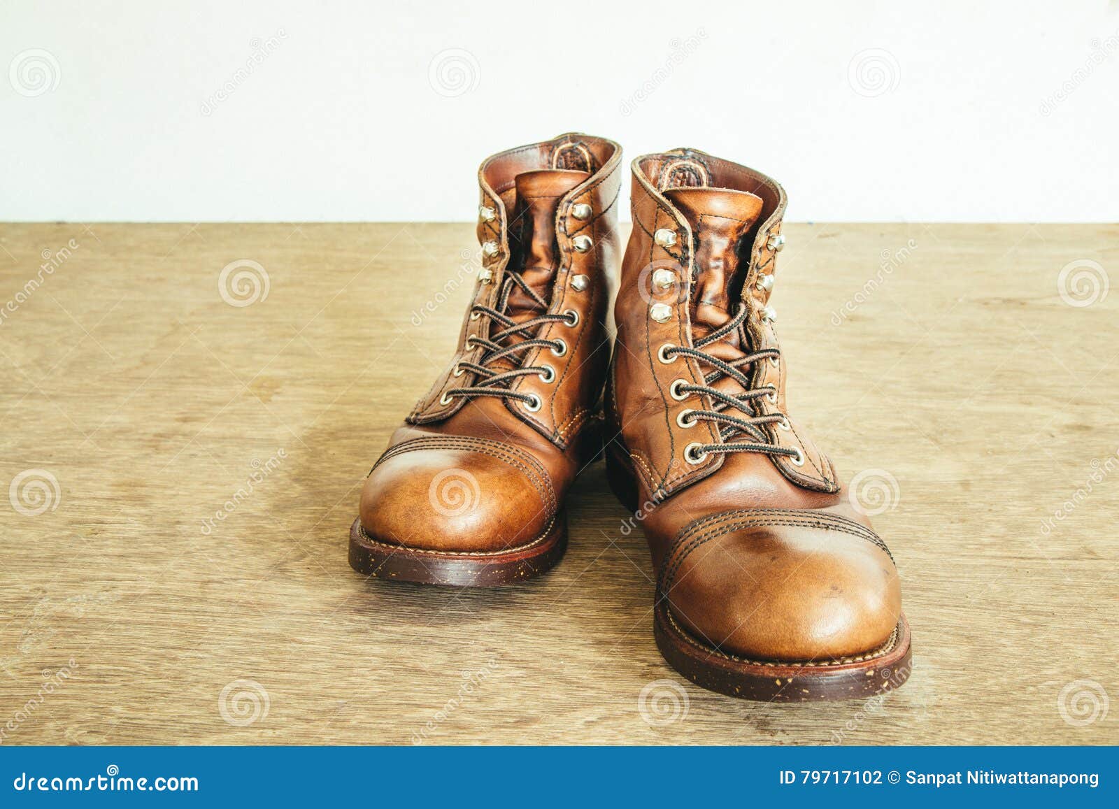 Vintage Style Picture with Safety Boots and Industrial Boots Stock ...