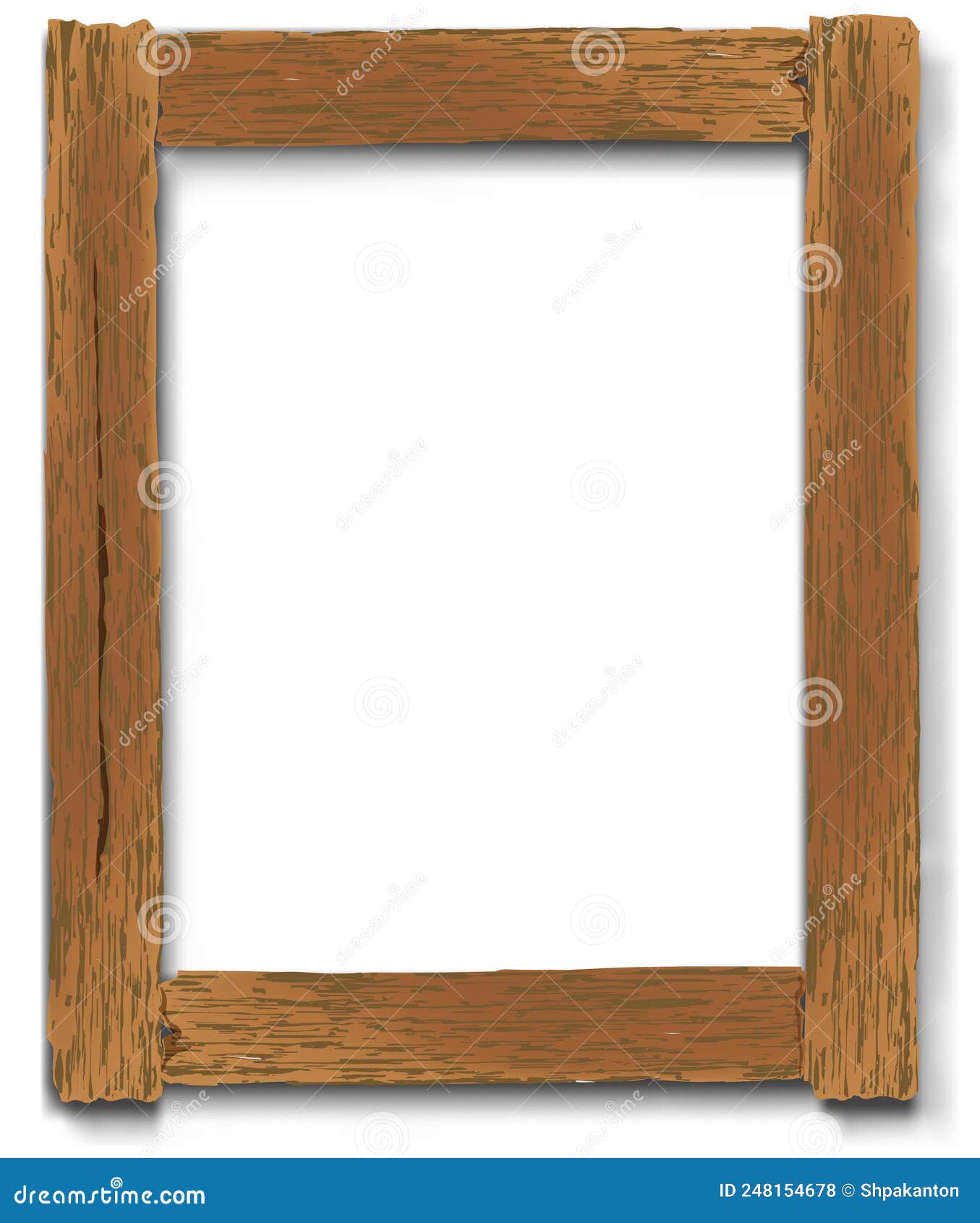 Vintage Style Wooden Frame. Vector Illustration Stock Illustration Illustration of buildings