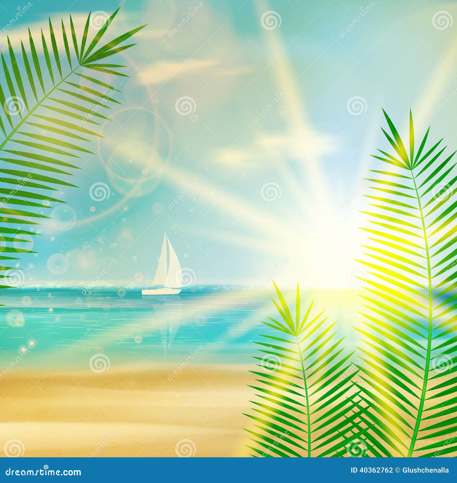 vintage summer beach design