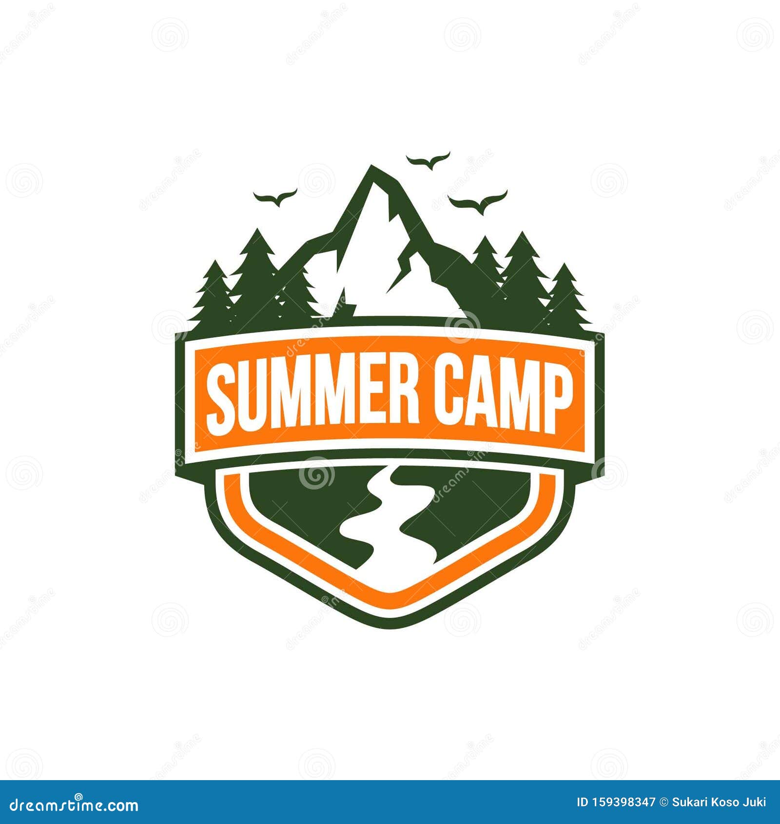 Download Vintage Summer Camp Logo Template Stock Vector ...
