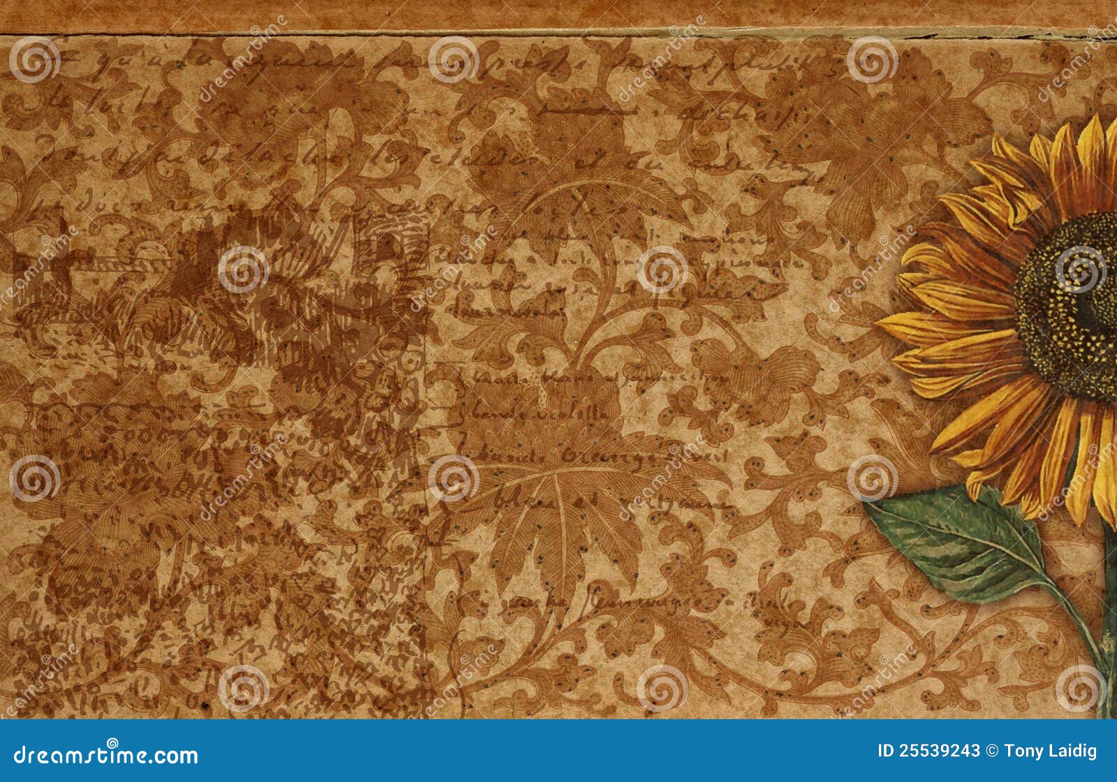 Vintage Sunflower Wallpaper