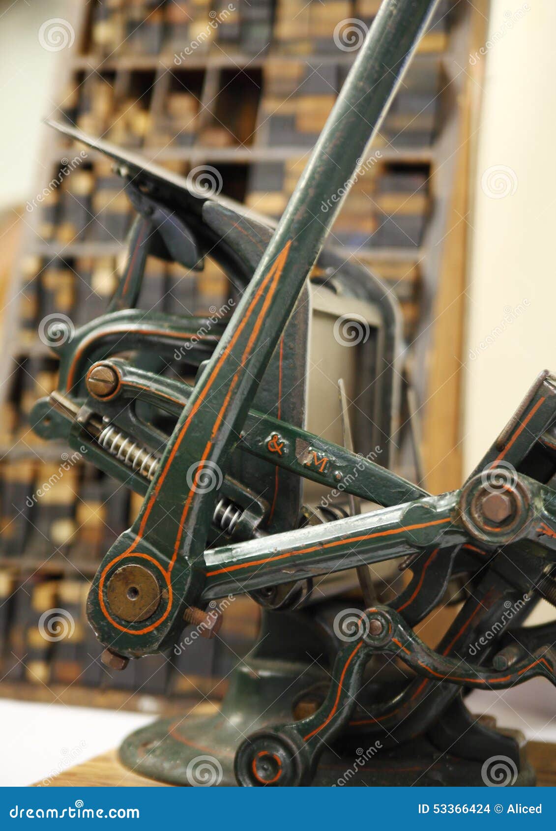 Vintage Table Press Side View Stock Photo Image of iron, vintage