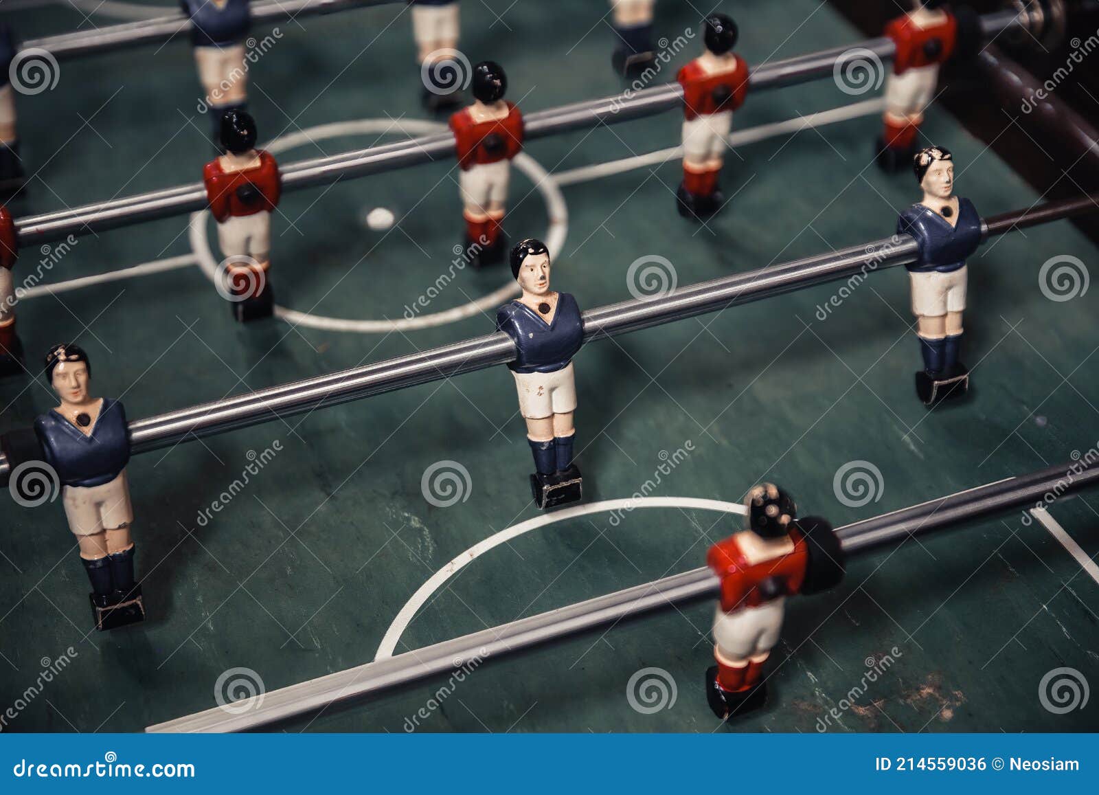 Vintage Tabletop Football Game Closeup Stock Photo Image of recreation, player 214559036