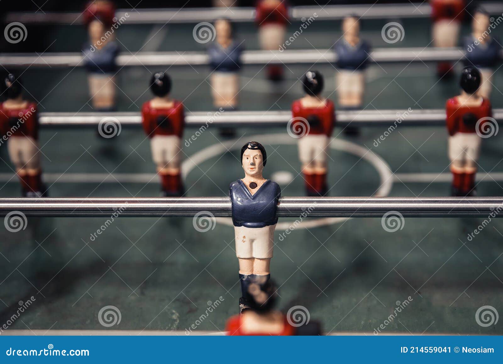 Vintage Tabletop Football Game Closeup Stock Image Image of close, concept 214559041