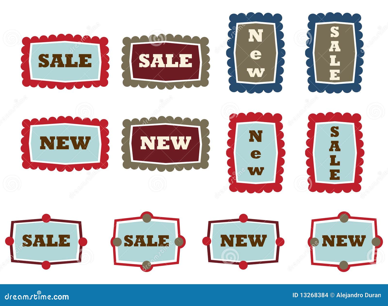 Vintage tags stock vector. Illustration of blank, ribbon 13268384