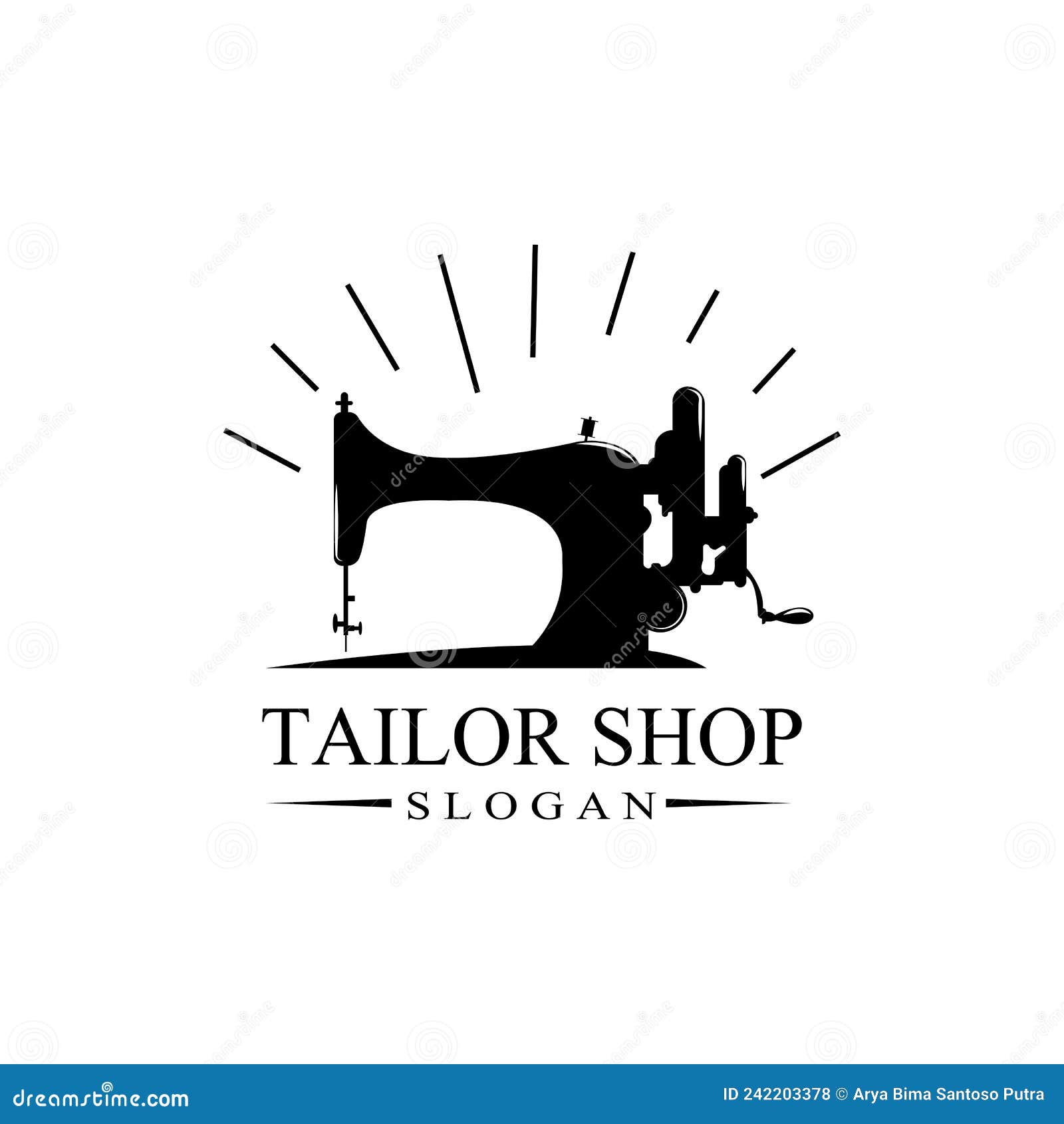 Vintage Tailor Shop Logo Icon Symbol. Textile or Industrial Stock ...