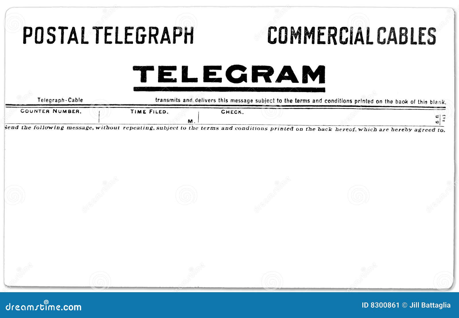 Vintage Telegram Stock Image - Image: 8300861