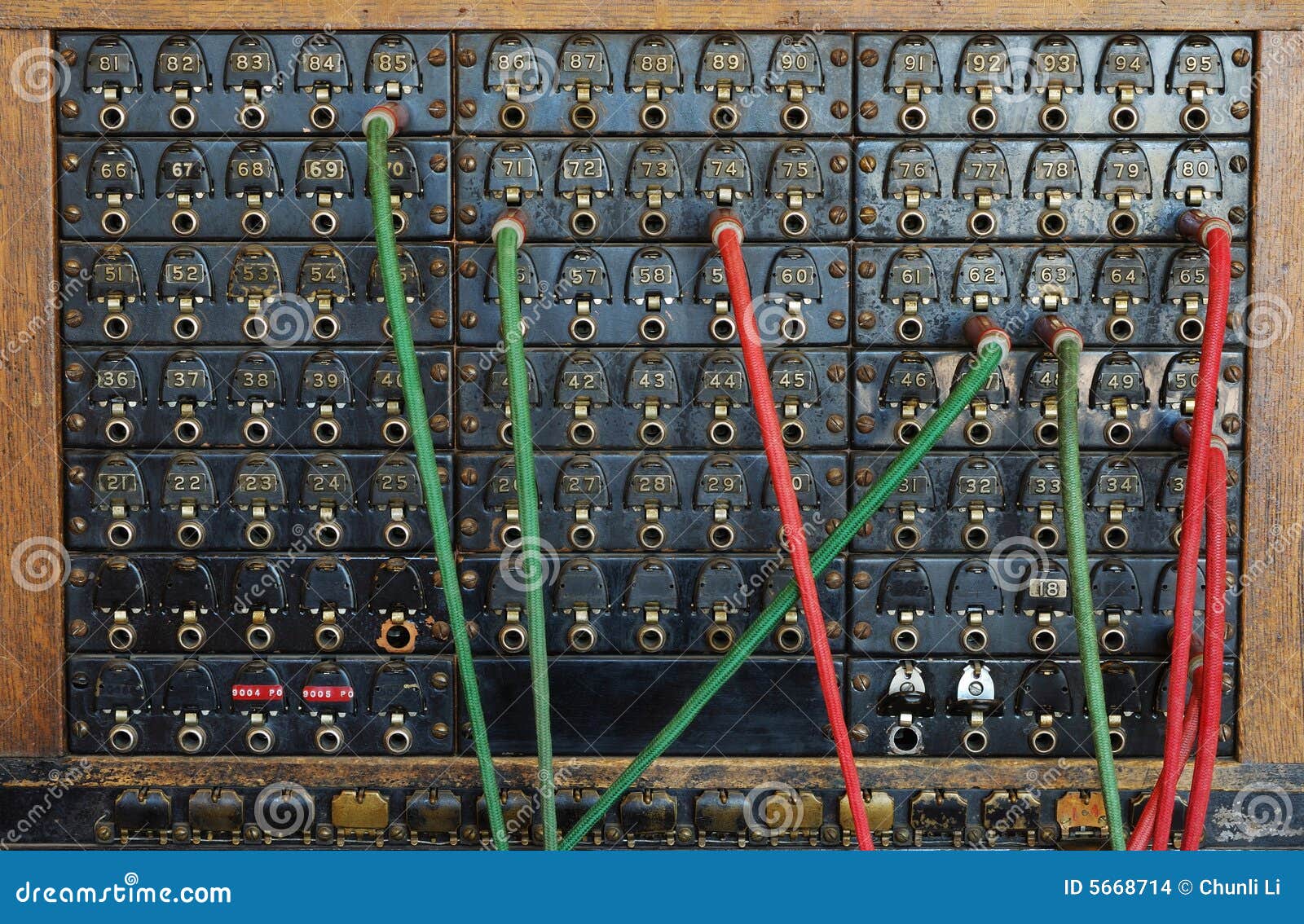 Vintage Telephone Switch Board Stock Photo Image of dark, stoves 5668714