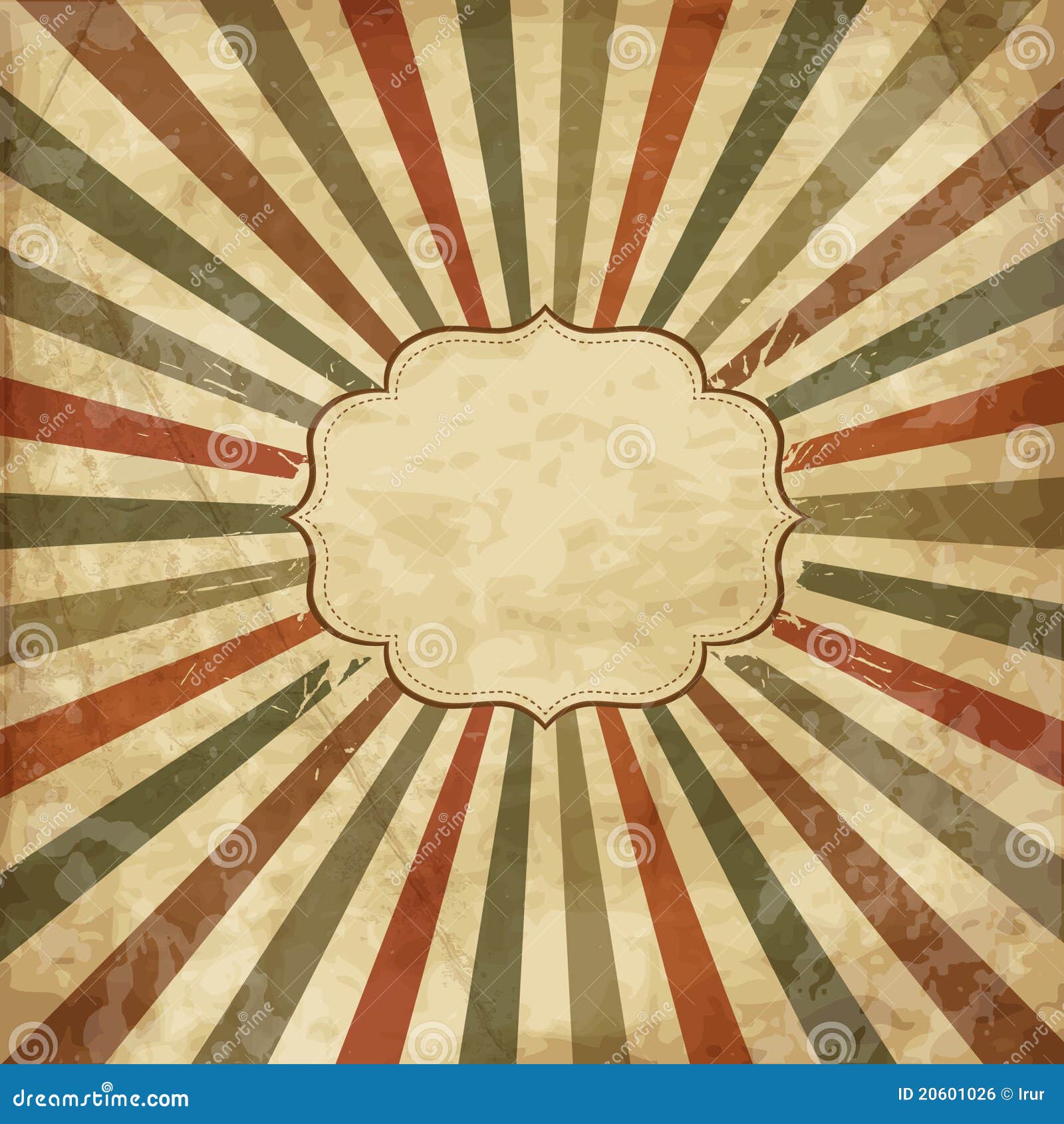 Vintage Template With Sunbeams Stock Vector Illustration Of Design Graphic 20601026