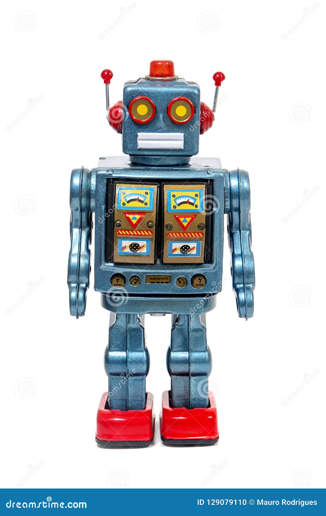 Vintage tin robot toy stock photo. Image of chorme, 1960 129079110