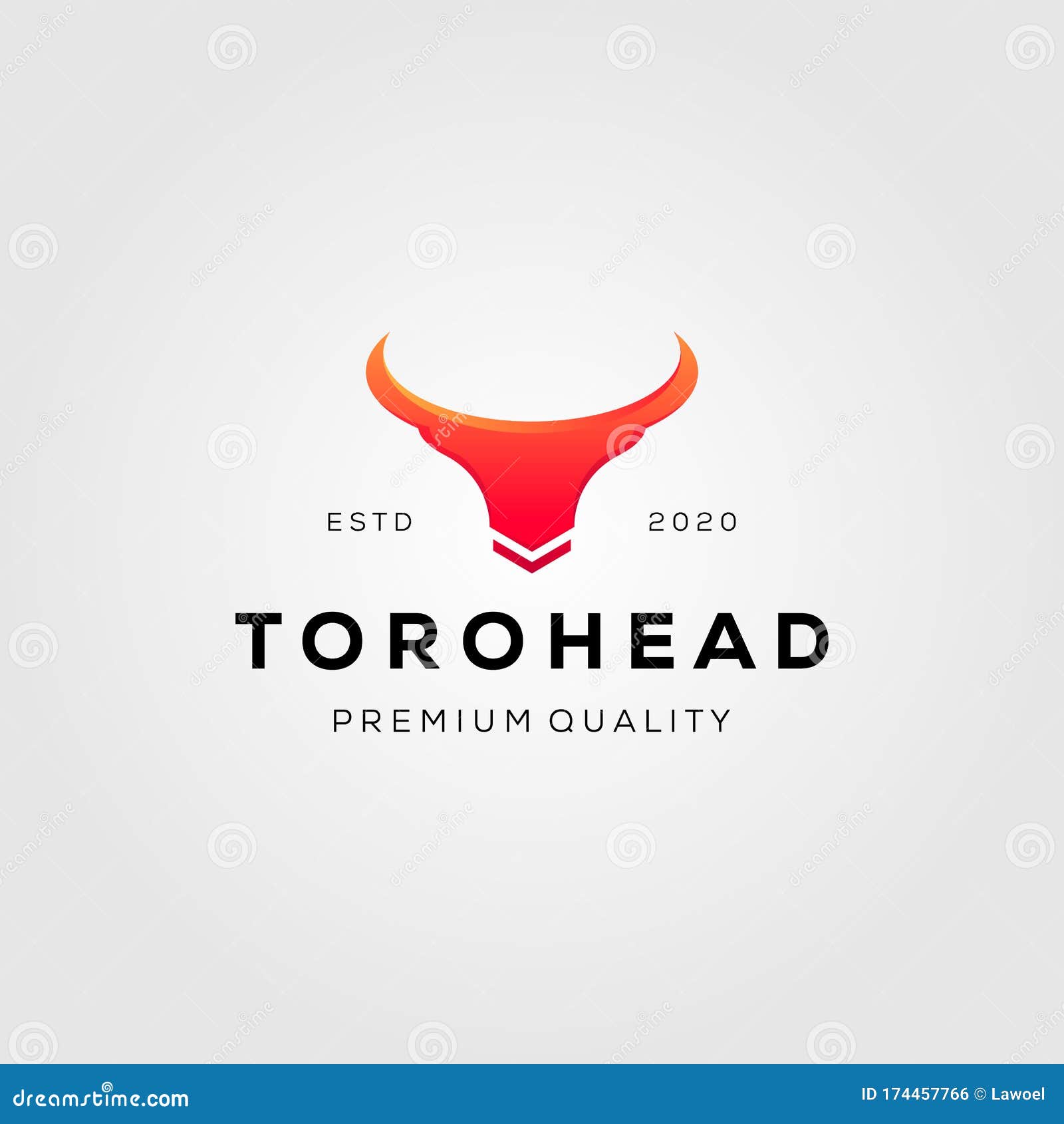 vintage toro head bull logo  s