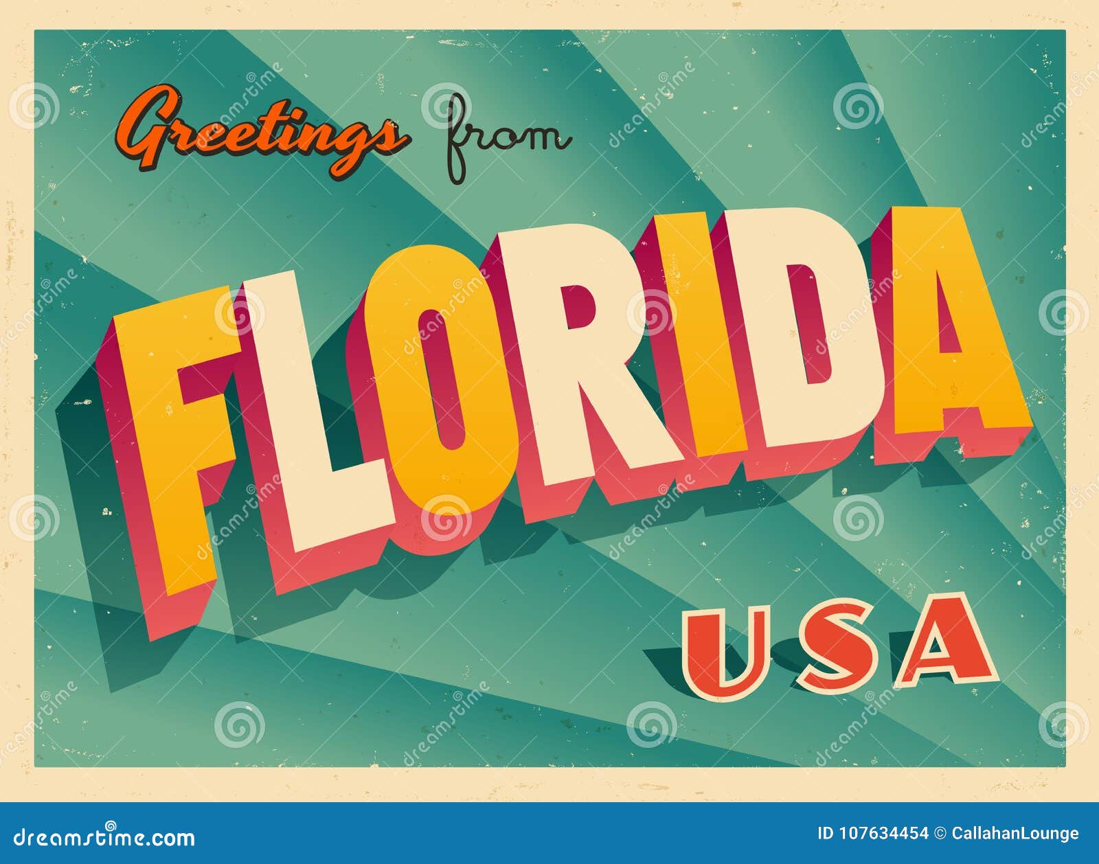 Postcard Universal Studios Florida, Greetings from Florida, Orlando,  Florida