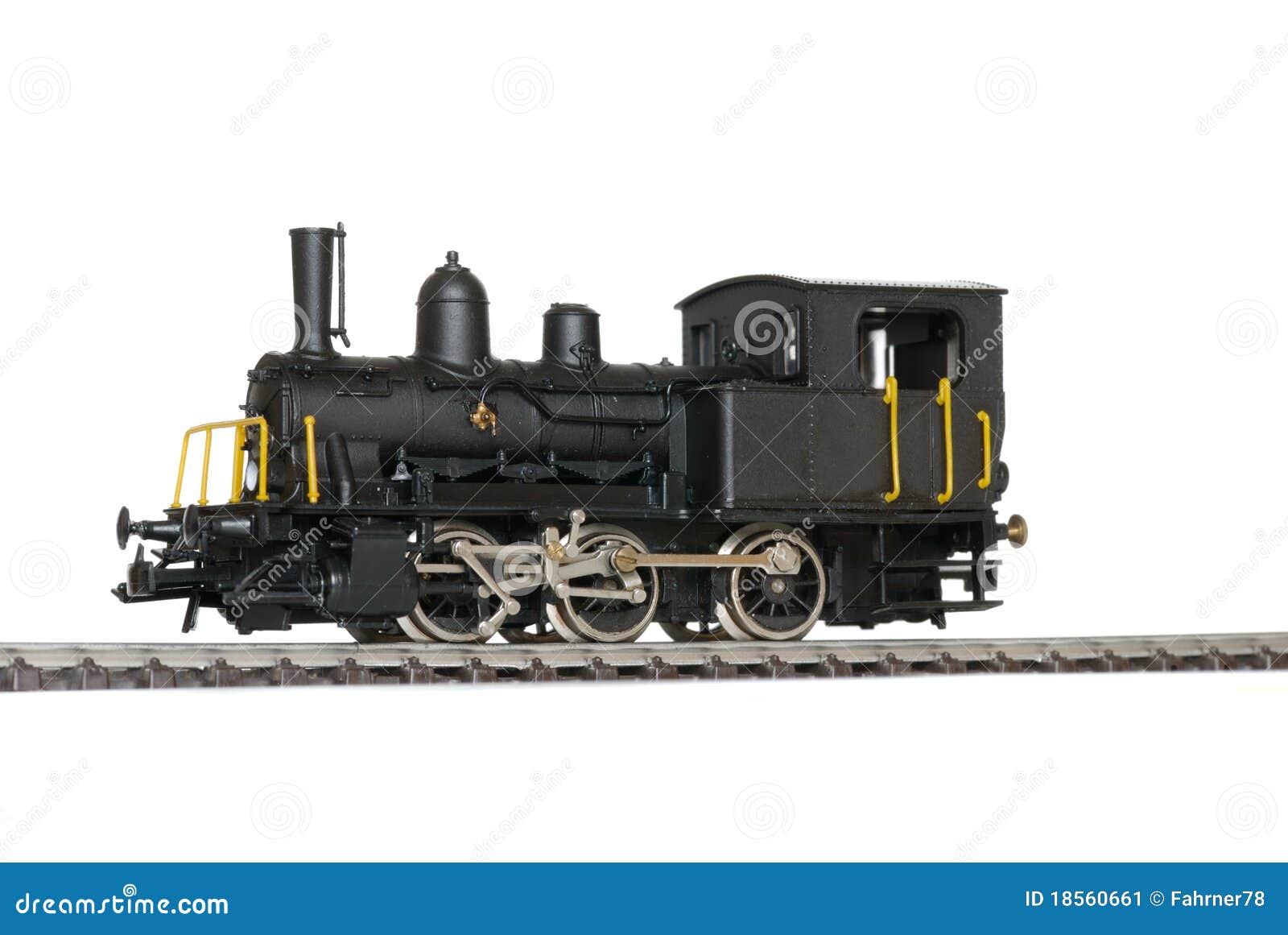 Vintage toy train stock image. Image of railing, model 18560661