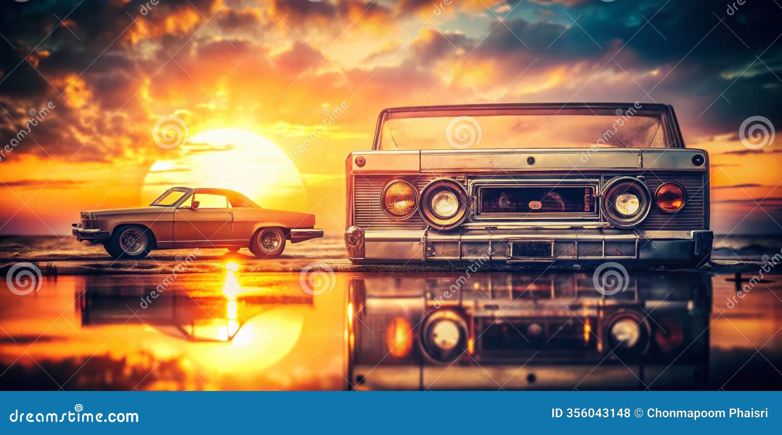 vintage 8track tape player double exposure a retro audio journey through time captured in stunning photography