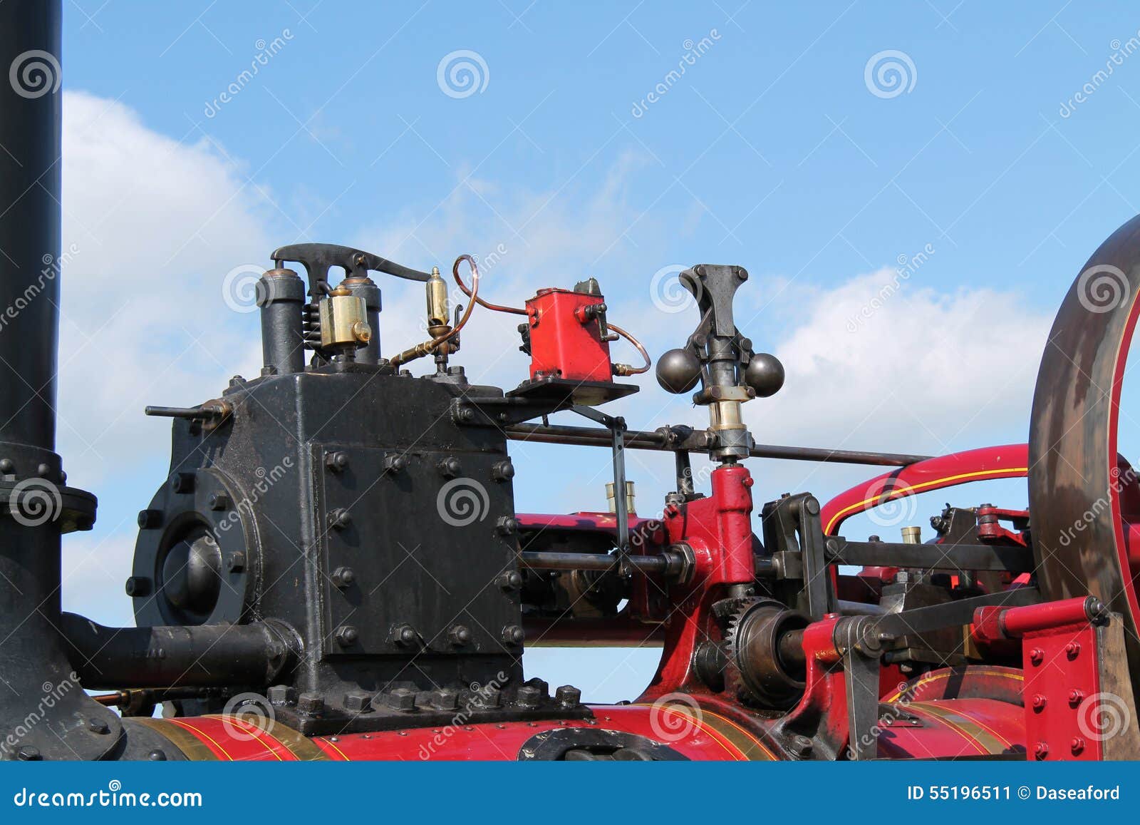 Vintage Traction Engine. stock image. Image of transportation 55196511