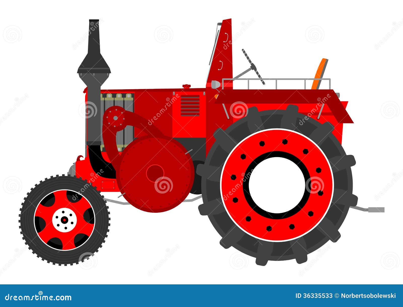 Download Vintage tractor stock vector. Image of advertising, illustration - 36335533