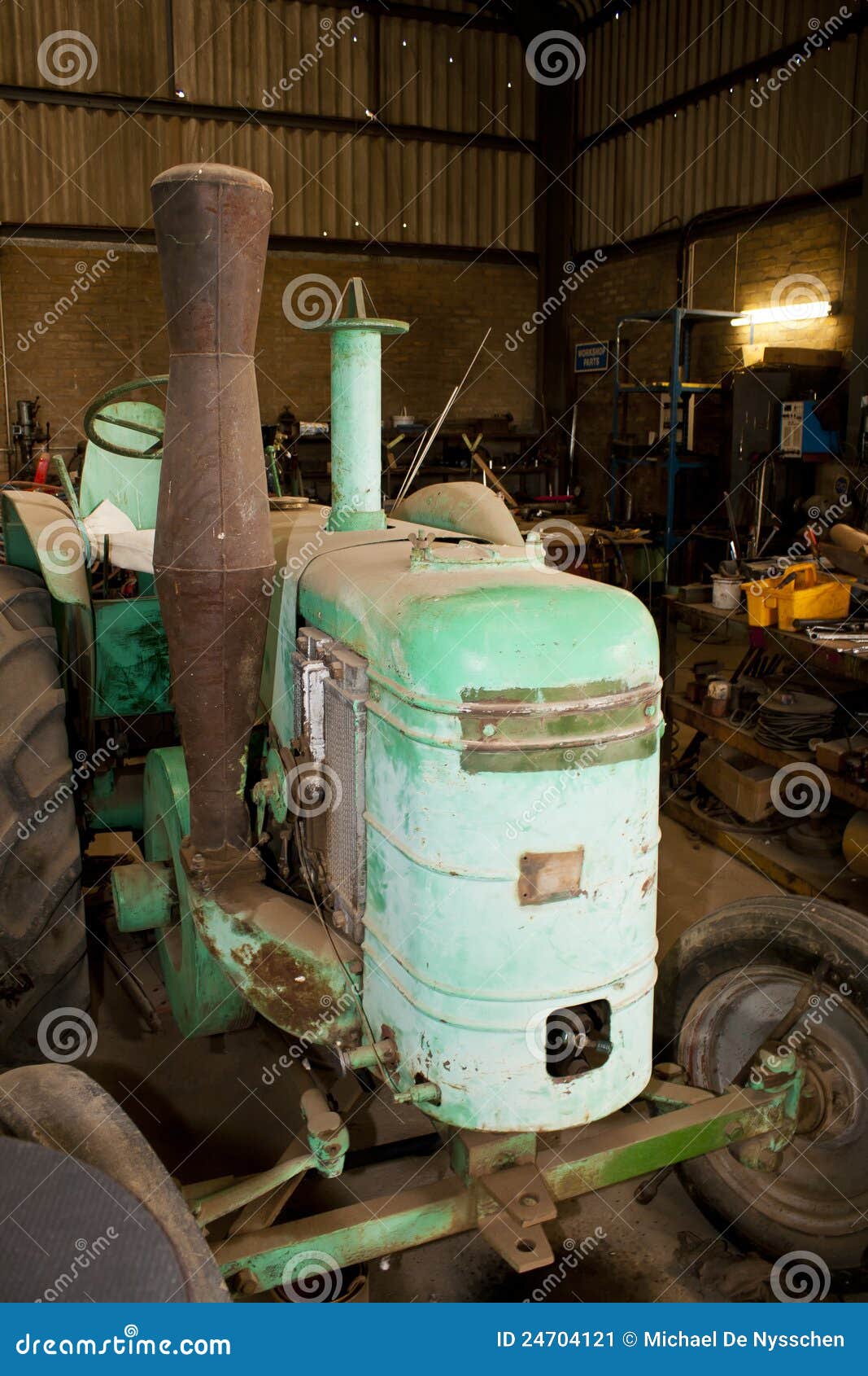 Vintage Tractor in Stock Image Image of repairing, repair