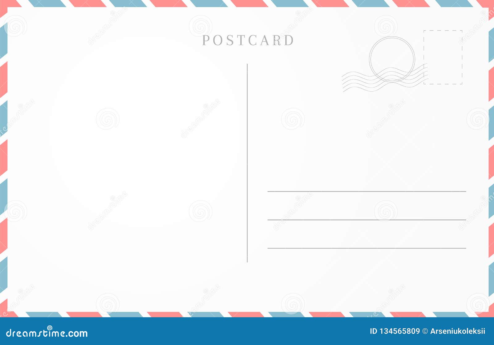 vintage-travel-card-design-blank-postcard-template-stock-vector