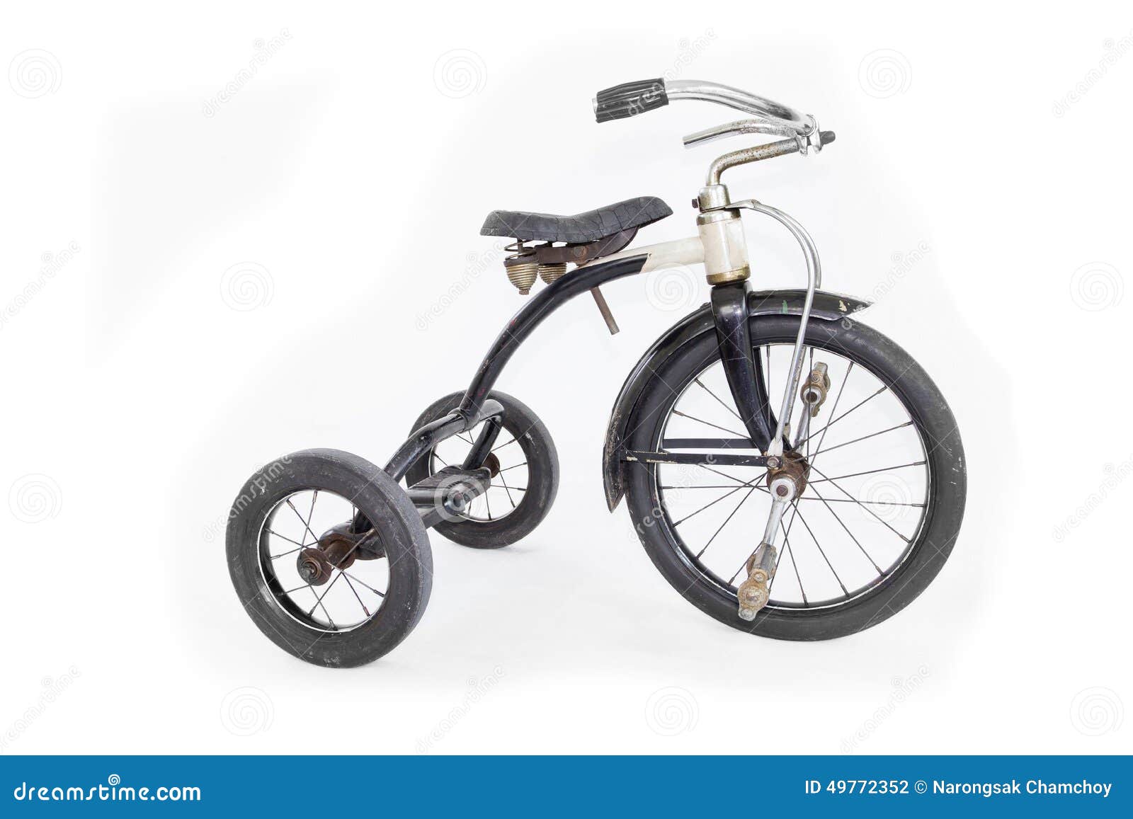 Vintage Tricycle Isolated on White Background Stock Photo Image of