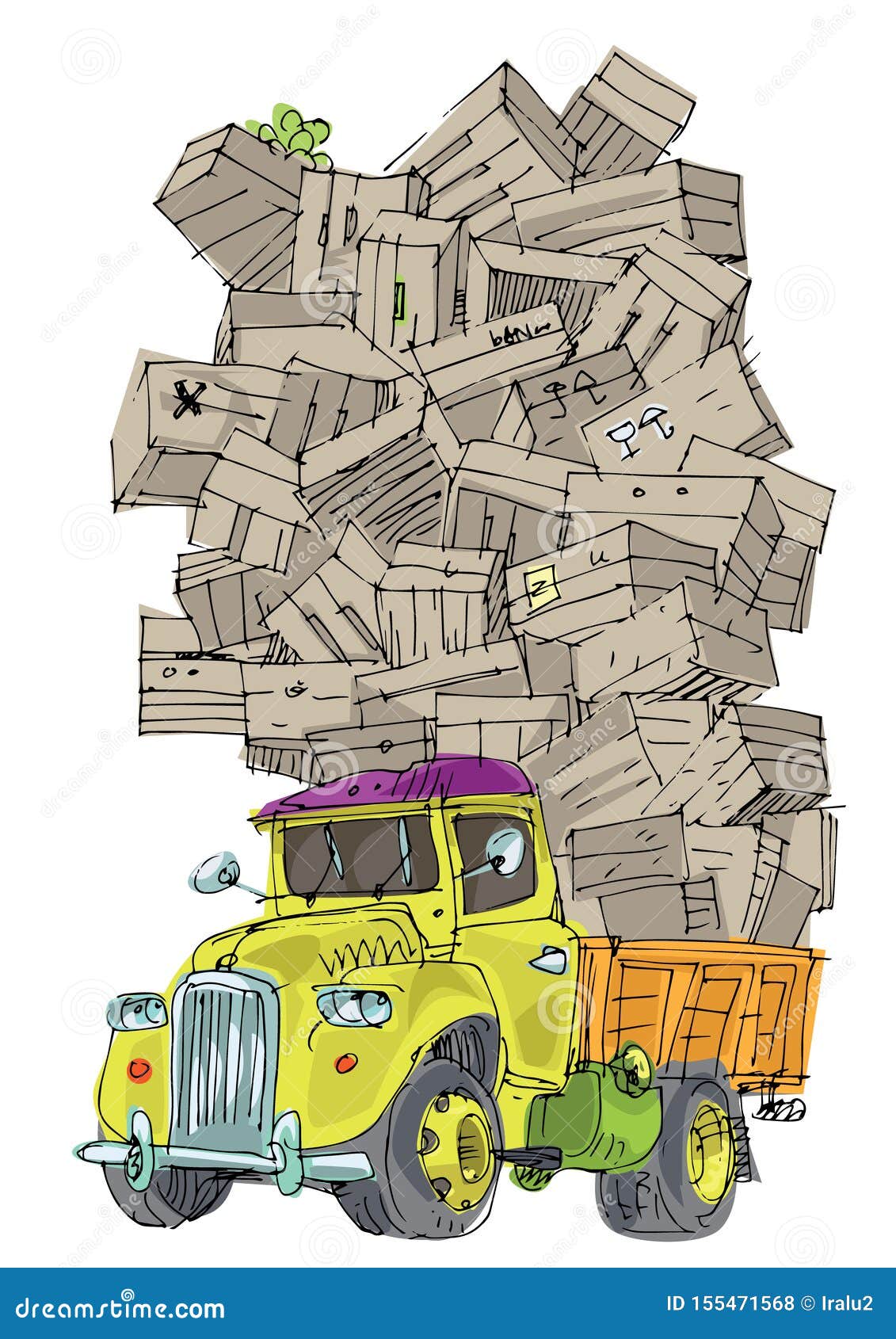 Overloaded Truck Stock Illustrations – 49 Overloaded Truck Stock